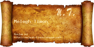 Melegh Timon névjegykártya